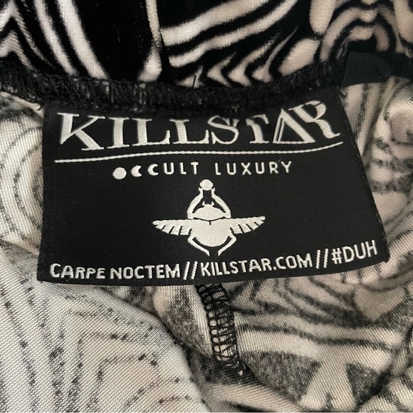 ❌ SOLD ❌ KILLSTAR Pentagram Velvet Bell Bottom Pants Size Large - Picture 4 of 9